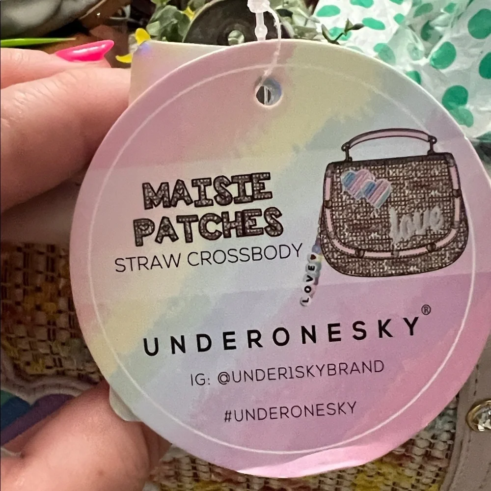 Maisie Patches Rainbow Heart Kids Crossbody Bag NWT